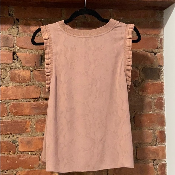 Ruffled sleeved high neck tank top - Picture 1 of 2